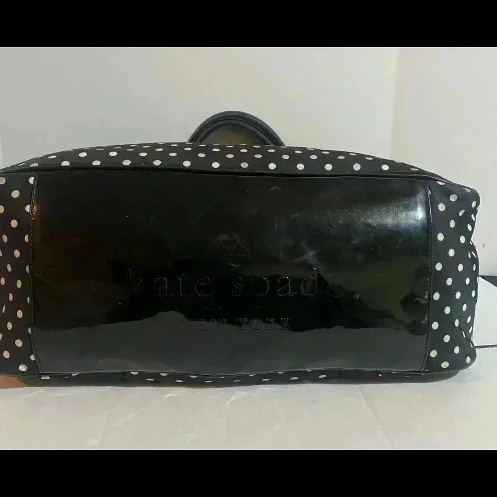 Kate spade polkadot nylon satchel handbag